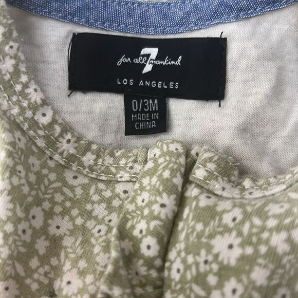 7 For all Mankind sage green floral sleep and play EUC 0-3 months - Picture 11 of 13